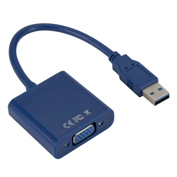 USB 3.0 la VGA Afișare Video Converter pentru Windows 7/8/8.1 Multi-Display Cablu HD Conector de Extensie Adaptor 2