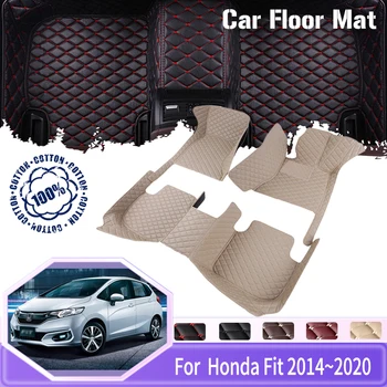 Non-Vehicul hibrid Auto Covorase Pentru Honda Fit Jazz GK3 4 5 6 7 2014~2020 5 Locuri Anti-murdărie Tampoane Țapiș Voiture Accesorii Auto 1