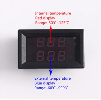 12V DC Temperatura Termometru Digital cu LED-uri Afișaj Digital de Temperatură a Modulului de Comandă cu 2 Tipuri Industriale Sonda de Temperatura 2