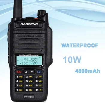 Real 10W High Power Baofeng UV-9R Plus Impermeabil Walkie Talkie 4800mAh Baterie Li-ion, Dual Band VHF UHF Două Fel de Radio uv9r plus 2