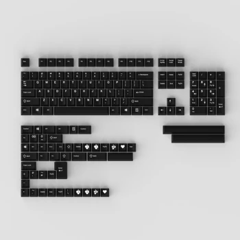 Enjoypbt taste alb pe negru 153 cheie ABS material este potrivit pentru cele mai multe tastaturi mecanice 1