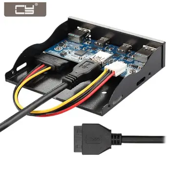 CY USB-C & USB 3.0 HUB 4 Porturi pe Panoul Frontal la Placa de baza 20Pin Cablu Conector de 3.5