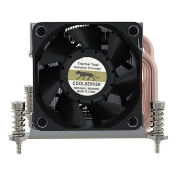 COOLSERVER R63 2U Server Cooler CPU 4 Heatpipes de lucru Radiator 4PIN PWM Ventilator de Răcire pentru informații despre lga2011 1700 115X AMD AM4 2