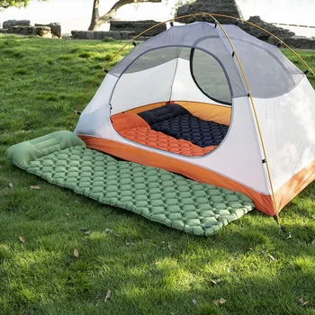 Camping Saltea Gonflabila De Dormit În Aer Liber Pad Cu Perne Ultralight Călătorie Pat Pliant Perna Drumeții Montane Mat 1