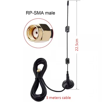 Dual Band 2.4 GHz 5.8 GHz Antenă WIFI 7dBi Baza Magnetica Antena RP-SMA Male cu 3M Cablu de Extensie pentru Router Amplificator de Semnal 2