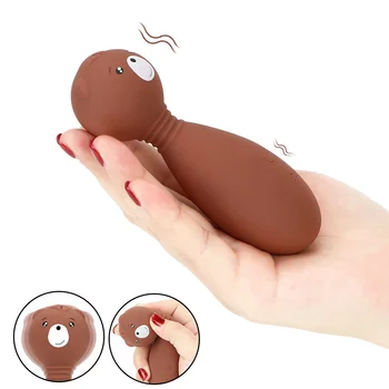 12 Viteze de Rotație de 360 de Grade Vibratoare Penis artificial Masturbari Stimulator punct G Vibrator de Încărcare USB Jucarii Sexuale Pentru Femei Drăguț Urs 1