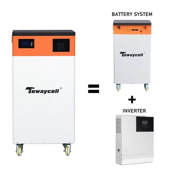 Toate Într-Un singur 48V 300Ah 15KW Powerwall LiFePO4 Baterie Mobil ESS Energie Solară Sistem de Putere Built-in MPPT & Invertor UE Tax Free 2