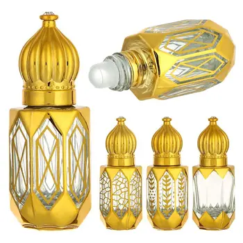 Portabil 6ml de Lux de Aur Reîncărcabile Sticle de Parfum de Sticlă Roll-on cu Ulei Esențial Sticlă Goală Cosmetice Proba Recipient de Testare