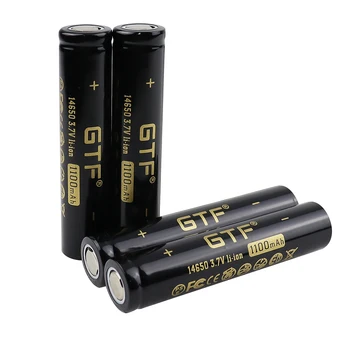 GTF 3.7 V 14650 baterie 3.7 V 1100mah Li-ion baterie reîncărcabilă cu vârf plat 2