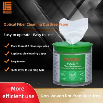100 buc/cutie Fibra Optica Curățare de Praf de Hârtie-Hârtie gratuit Stergerea Hârtie cu Fibră Optică de Fibre Goale Produse de Curățare 1