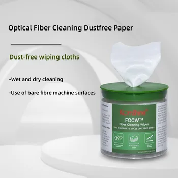 100 buc/cutie Fibra Optica Curățare de Praf de Hârtie-Hârtie gratuit Stergerea Hârtie cu Fibră Optică de Fibre Goale Produse de Curățare 2