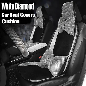 Universal Cristal Stras Diamant Alb Interior Auto Huse Perna Decor Pentru Femei Doamnelor Cadouri Accesorii Auto 1