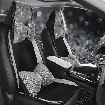 Universal Cristal Stras Diamant Alb Interior Auto Huse Perna Decor Pentru Femei Doamnelor Cadouri Accesorii Auto 2