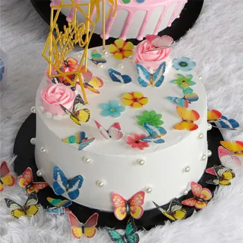 10buc Amestecat Fluture Comestibile de Clei de Napolitana Hârtie de Orez Tort Cupcake Toppers Pentru Decorare Tort de Aniversare de Nunta Instrumente 2