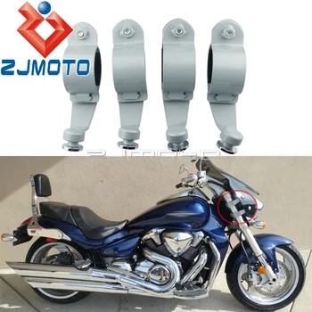 Motocicleta Oțel Parbriz Paranteze Pentru Suzuki 2006-2014 Boulevard M109R Șeful M109 R2 RZ M50 M90 Parbriz Monta Cleme 1