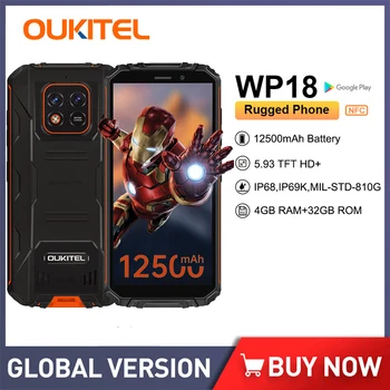 Oukitel 12500mAh Bateriei Smartphone 4G 32G RAM ROM 5.93 Inch Telefonul Mobil Android 13MP Quad Core Accidentat telefon Mobil 1