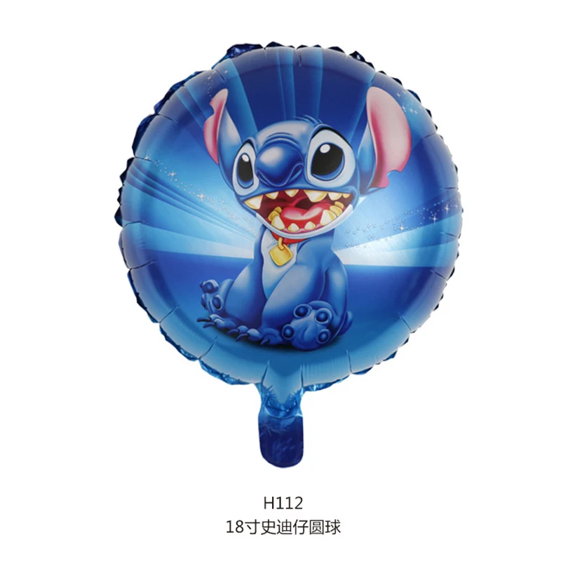 1buc Disney Lilo & Stitch Balon Tema Ziua 18inch Balon partidul decor Baloane Set de duș pentru copii Copil Consumabile jucărie Globos Imagine 3