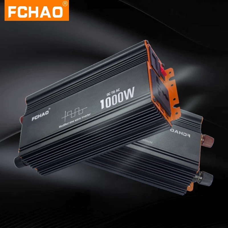 FCHAO 1000W Up Modified Sine Wave Inverter Display LED 12v DC 24v AC 220V Soclu Universal Accesorii Auto Invertor Solar Imagine 1