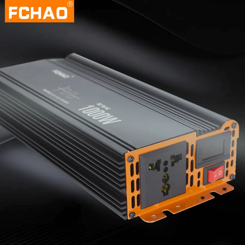 FCHAO 1000W Up Modified Sine Wave Inverter Display LED 12v DC 24v AC 220V Soclu Universal Accesorii Auto Invertor Solar Imagine 3