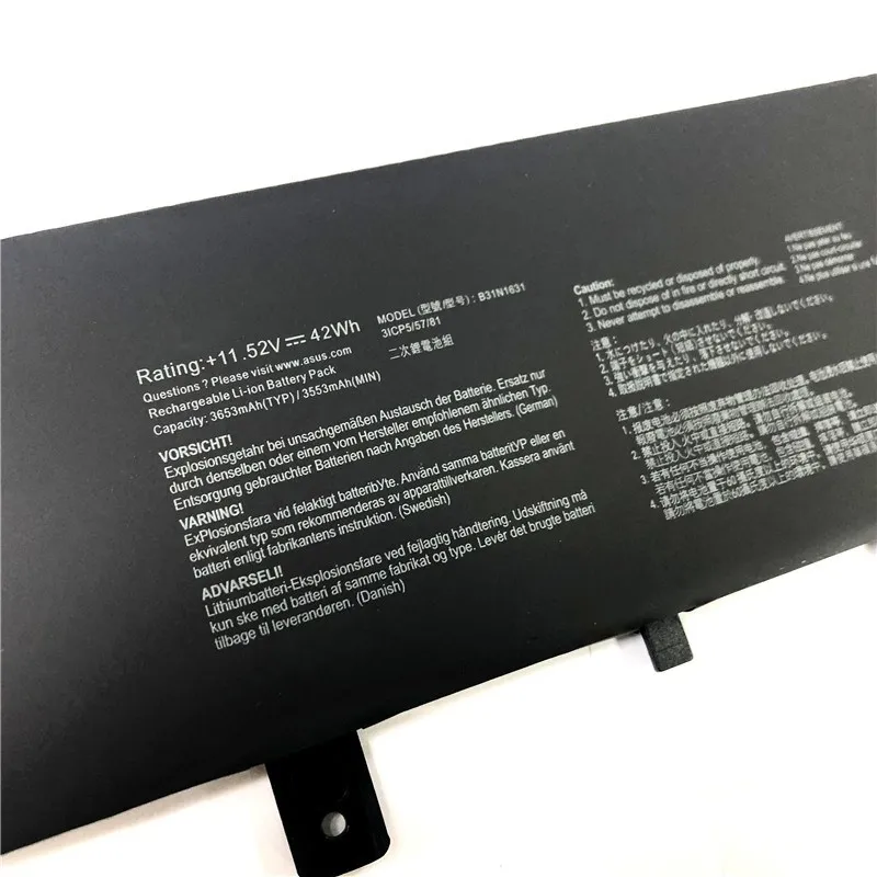 ONEVAN Original Baterie Laptop Pentru Asus 0B200-02510200 B31N1631 X505BA X505ZA R504BA RX53BP F505BP X505BA-EJ290T X505BP-3G Imagine 1